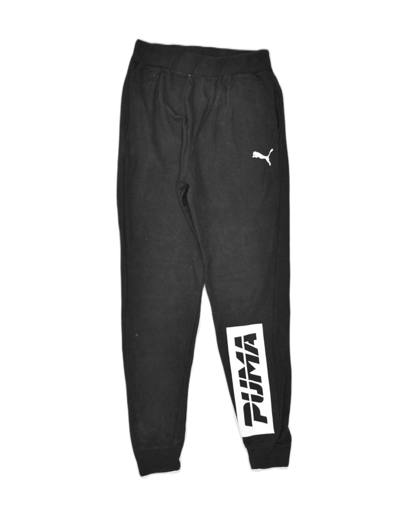 PUMA Girls Graphic Tracksuit Trousers Joggers 14-15 Years Large Black | Vintage | Thrift | Second-Hand | Used Clothing | Messina Hembry 