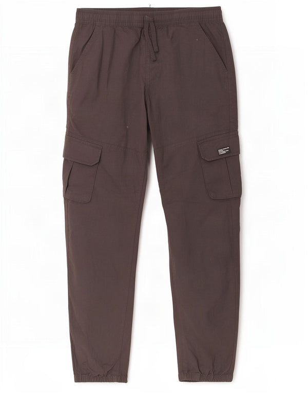 Marks & Spencer Boys Joggers Cargo Trousers 14-15 Years W30 L28 Black