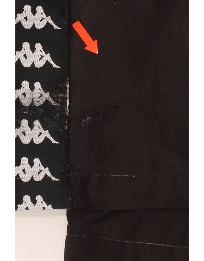 KAPPA Mens Graphic Tracksuit Trousers Large Black Polyester Vintage Kappa and Second-Hand Kappa from Messina Hembry 
