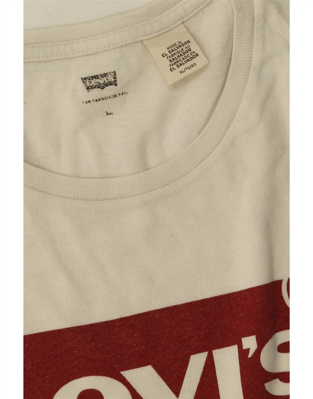 Levi's Mens Graphic T-Shirt Top XL White