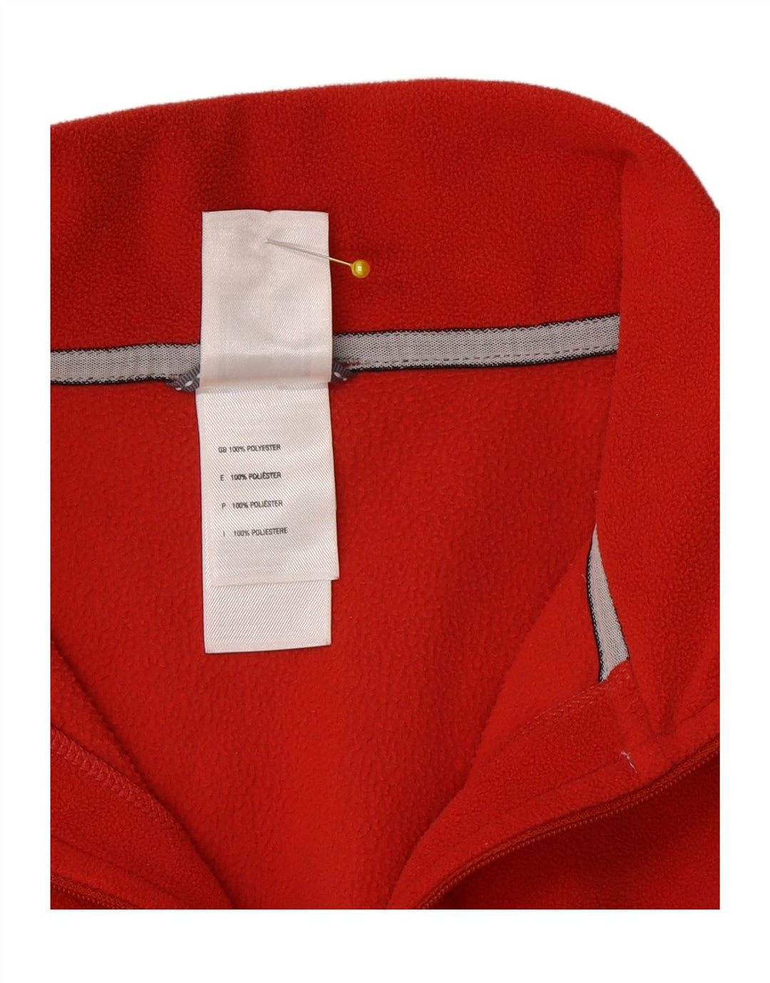 The North Face Womens Zip Neck Fleece Jumper UK 16 Large Red Polyester