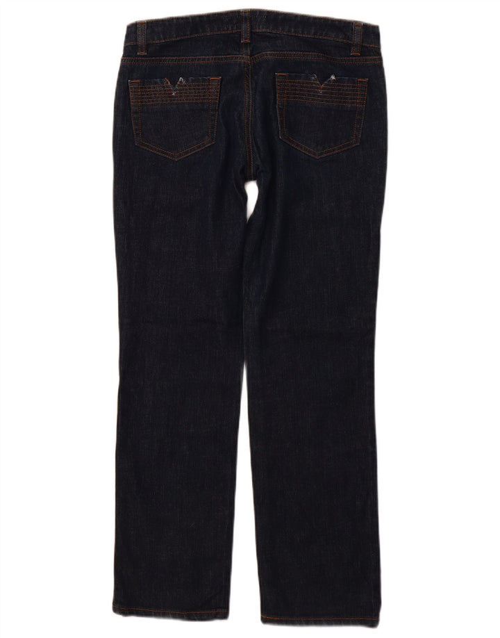 VALENTINO Womens Straight Jeans W29 L27 Navy Blue Cotton