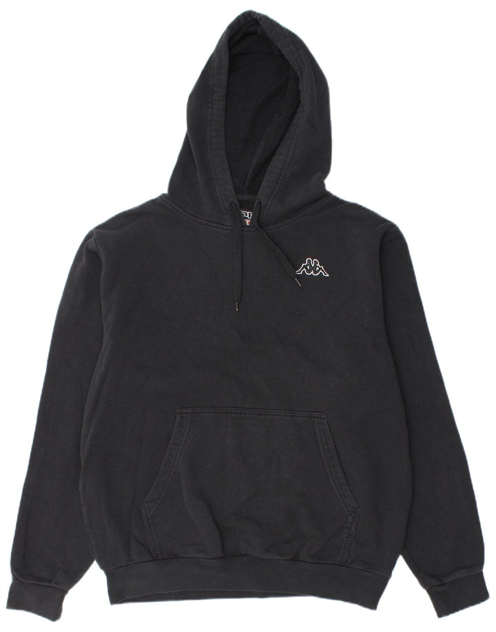 KAPPA Mens Hoodie Jumper Medium Black Cotton
