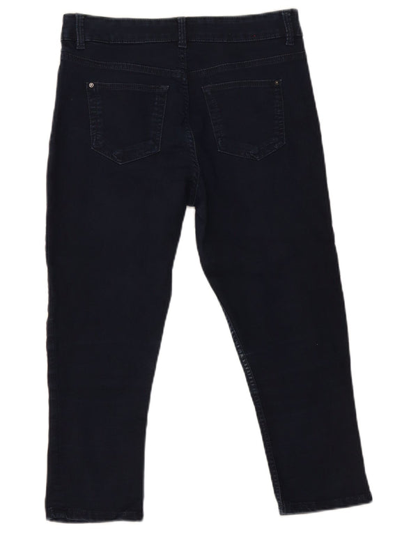 Marks & Spencer Womens Capri Skinny Jeans UK 10 Small W29 L21 Navy Blue