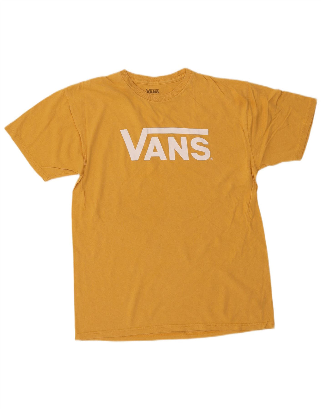 VANS Womens Graphic T-Shirt Top UK 14 Medium Yellow Cotton