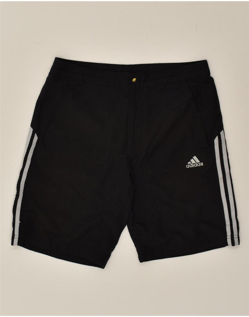 ADIDAS Mens Sport Shorts Small Black Polyester | Vintage Adidas | Thrift | Second-Hand Adidas | Used Clothing | Messina Hembry 