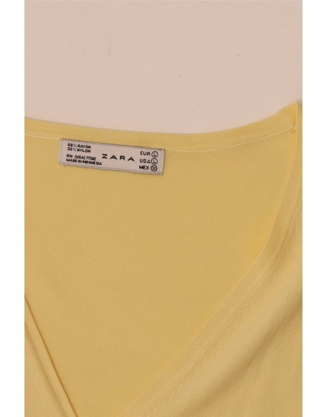 Zara Womens Cardigan Sweater UK 14 Large Yellow