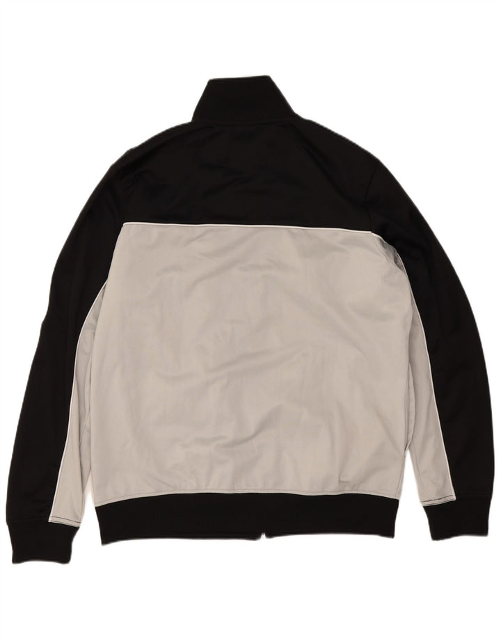 Fila Mens Tracksuit Top Jacket Large Black Colourblock Polyester