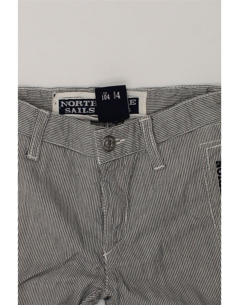 NORTH SAILS Boys Straight Chino Trousers 3-4 Years W22 L19 Grey Striped | Vintage North Sails | Thrift | Second-Hand North Sails | Used Clothing | Messina Hembry 