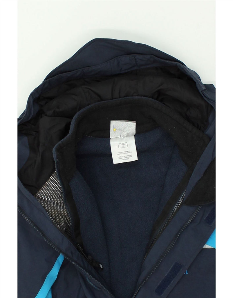 JACK WOLFSKIN Boys Graphic Hooded Windbreaker Jacket 11-12 Years Navy Blue | Vintage Jack Wolfskin | Thrift | Second-Hand Jack Wolfskin | Used Clothing | Messina Hembry 