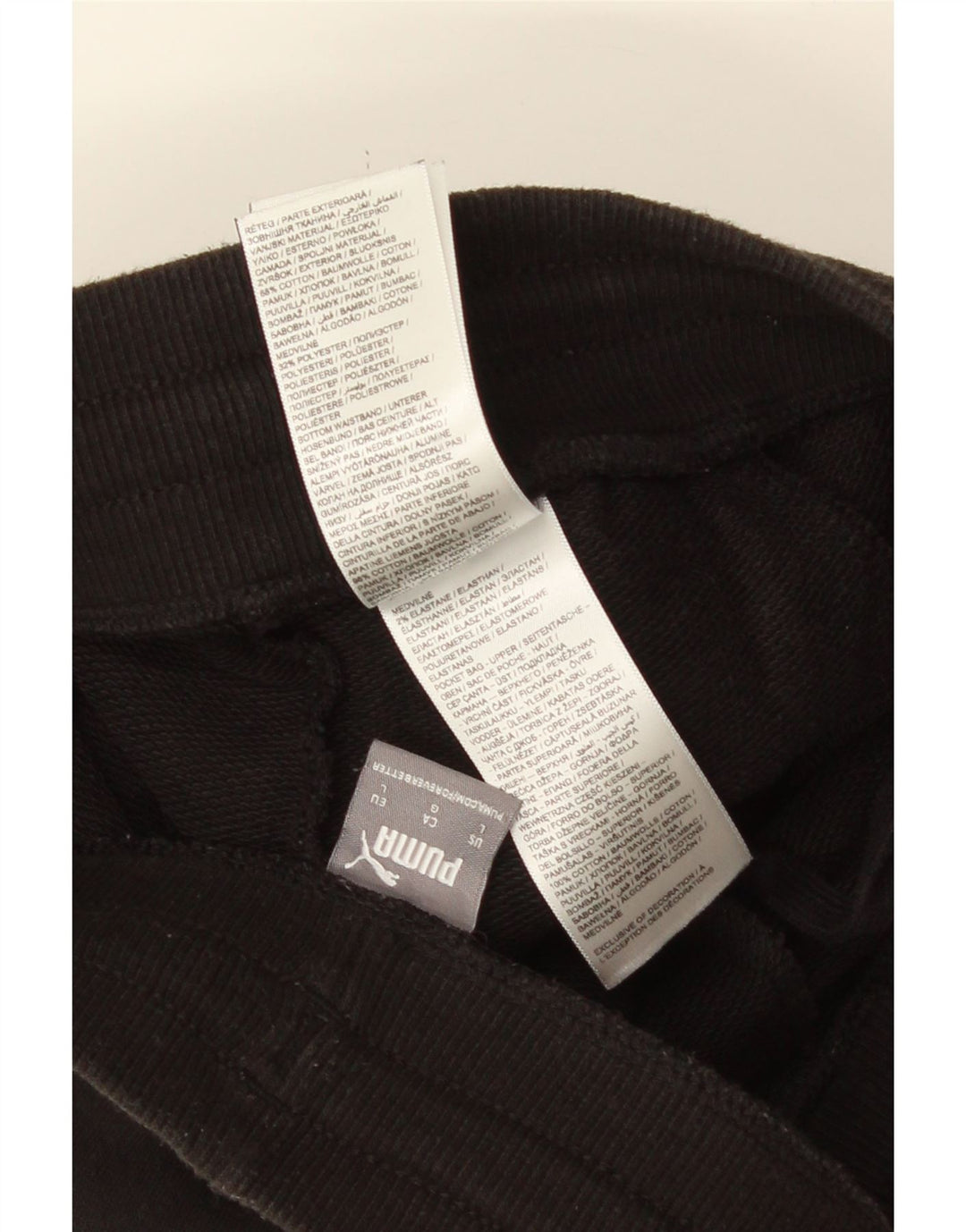 Puma Womens Sport Shorts UK 14 Large  Black Cotton