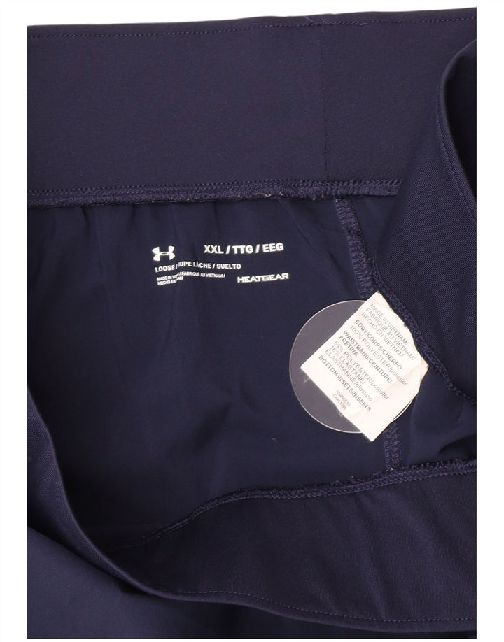 Under Armour Womens Sport Shorts UK 20 2XL  Navy Blue Polyester