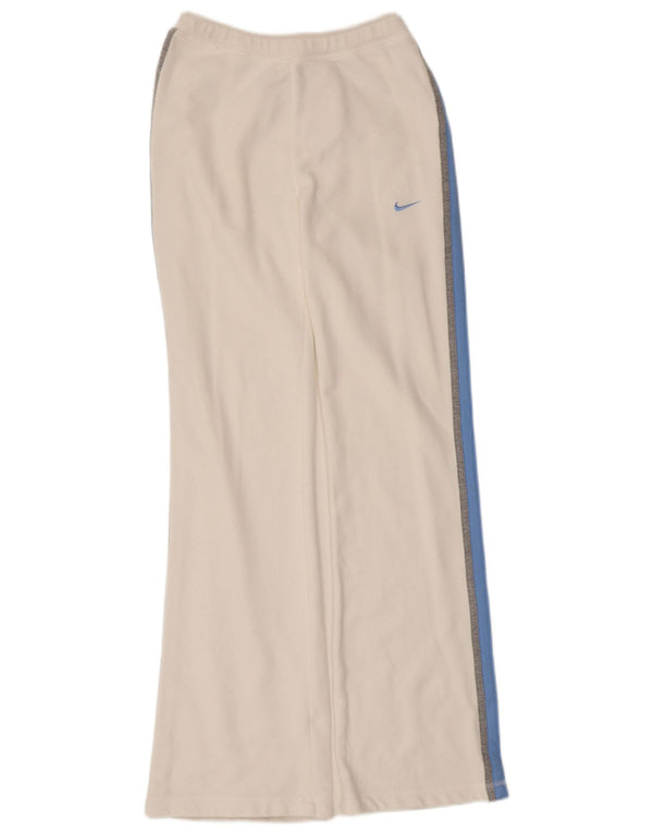 Nike Womens Tracksuit Trousers UK 6/8 XS  White Colourblock Cotton