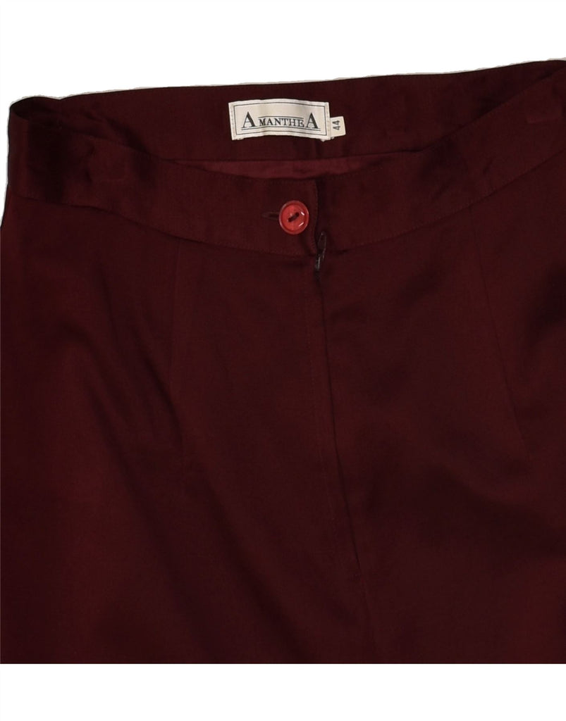 VINTAGE Womens Pencil Skirt IT 44 Medium W26 Maroon Virgin Wool | Vintage Vintage | Thrift | Second-Hand Vintage | Used Clothing | Messina Hembry 