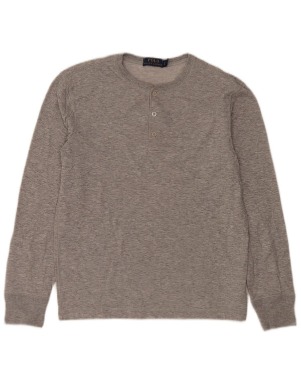 Polo Ralph Lauren Mens Sweatshirt Jumper Small Grey Flecked Cotton