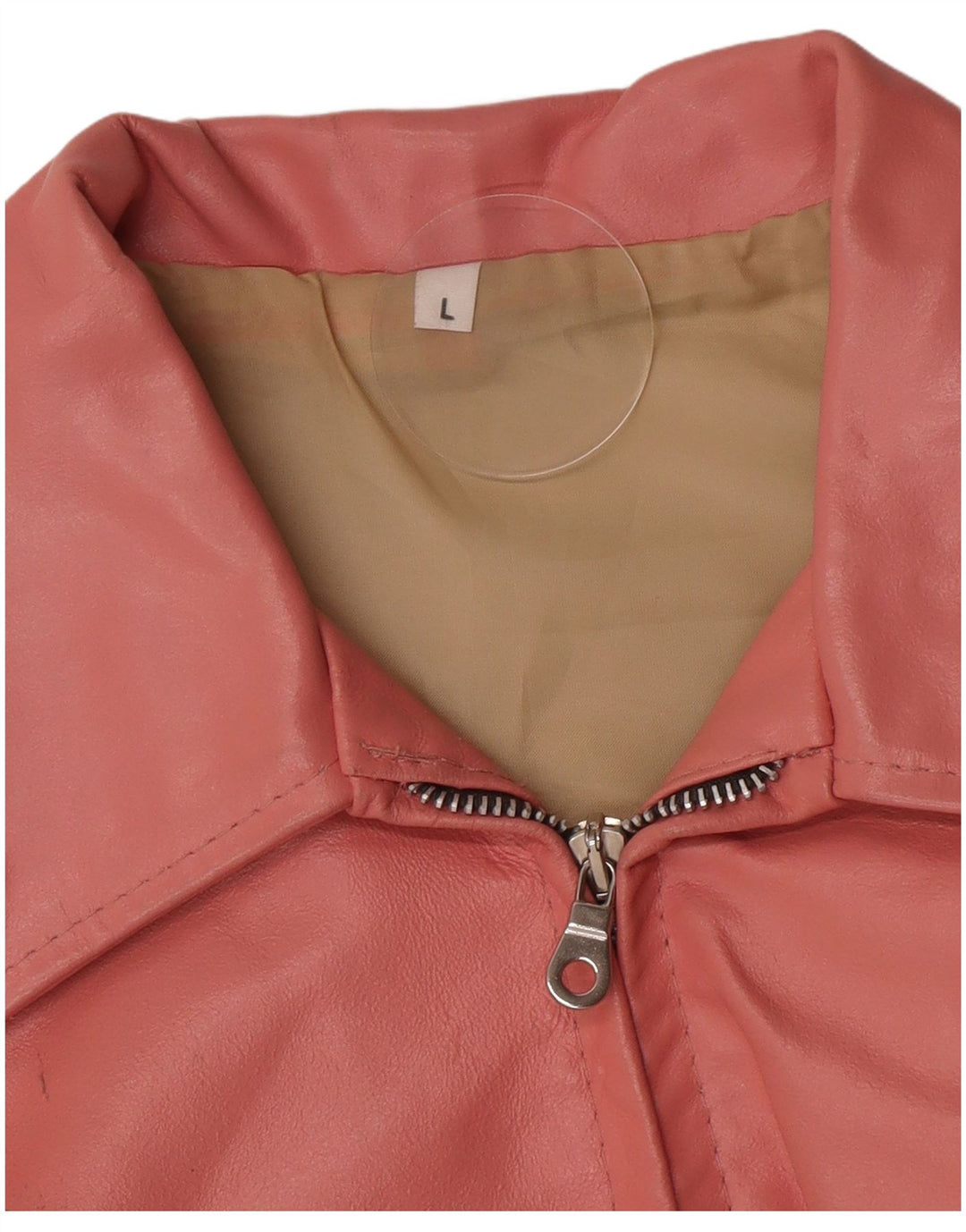 Vintage Womens Leather Jacket UK 14 Large Pink