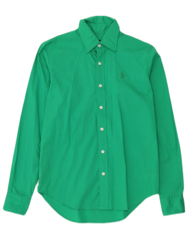RALPH LAUREN Womens Shirt US 4 Small Green Cotton