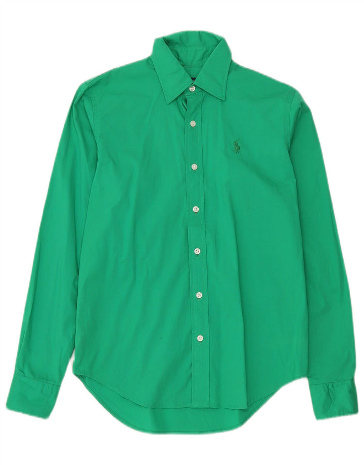 RALPH LAUREN Womens Shirt US 4 Small Green Cotton