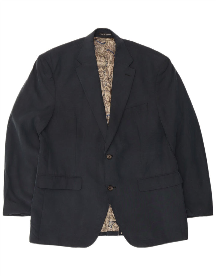 Ralph Lauren Mens 2 Button Blazer Jacket UK 40 Medium Navy Blue Modal