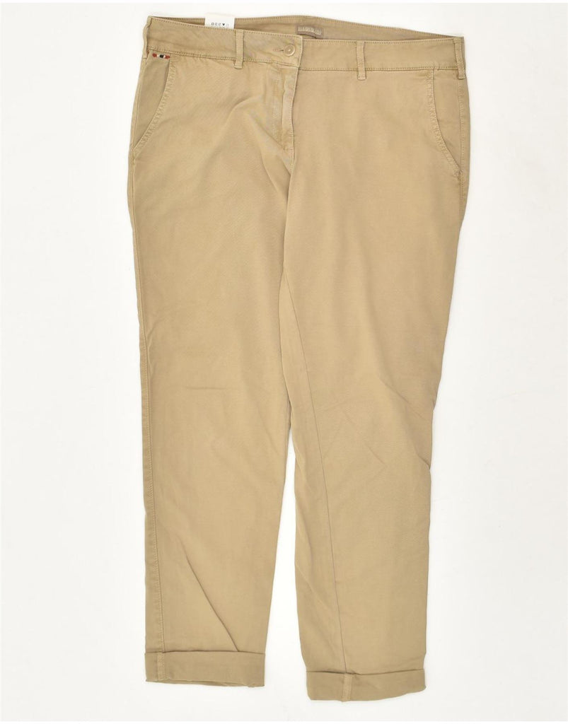 NAPAPIJRI Womens Slim Chino Trousers IT 46 Large W34 L32 Beige Cotton | Vintage Napapijri | Thrift | Second-Hand Napapijri | Used Clothing | Messina Hembry 