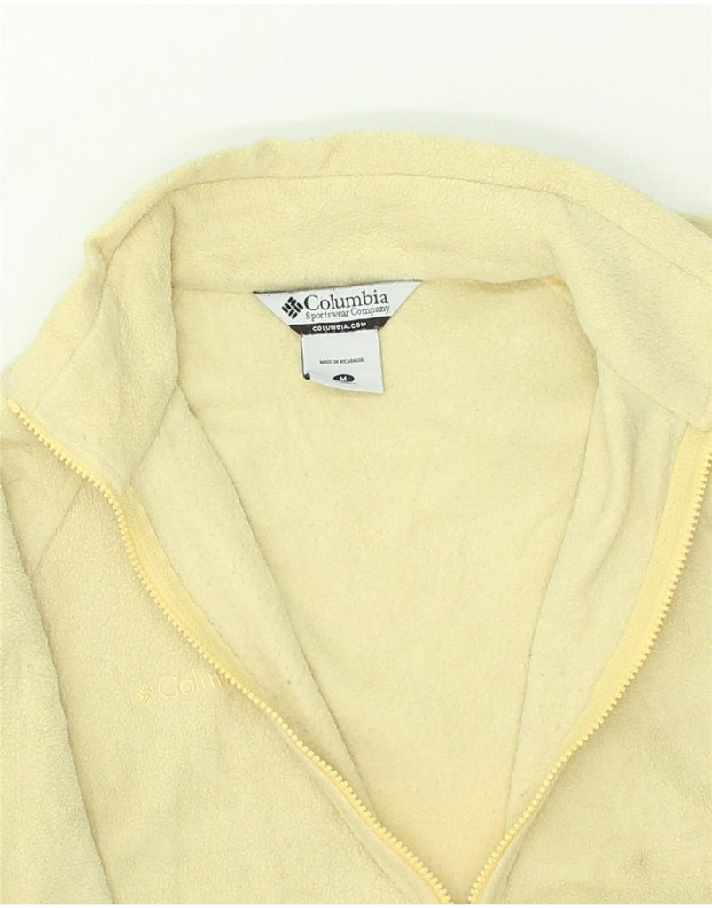 COLUMBIA Womens Fleece Jacket UK 14 Medium Yellow Polyester | Vintage Columbia | Thrift | Second-Hand Columbia | Used Clothing | Messina Hembry 