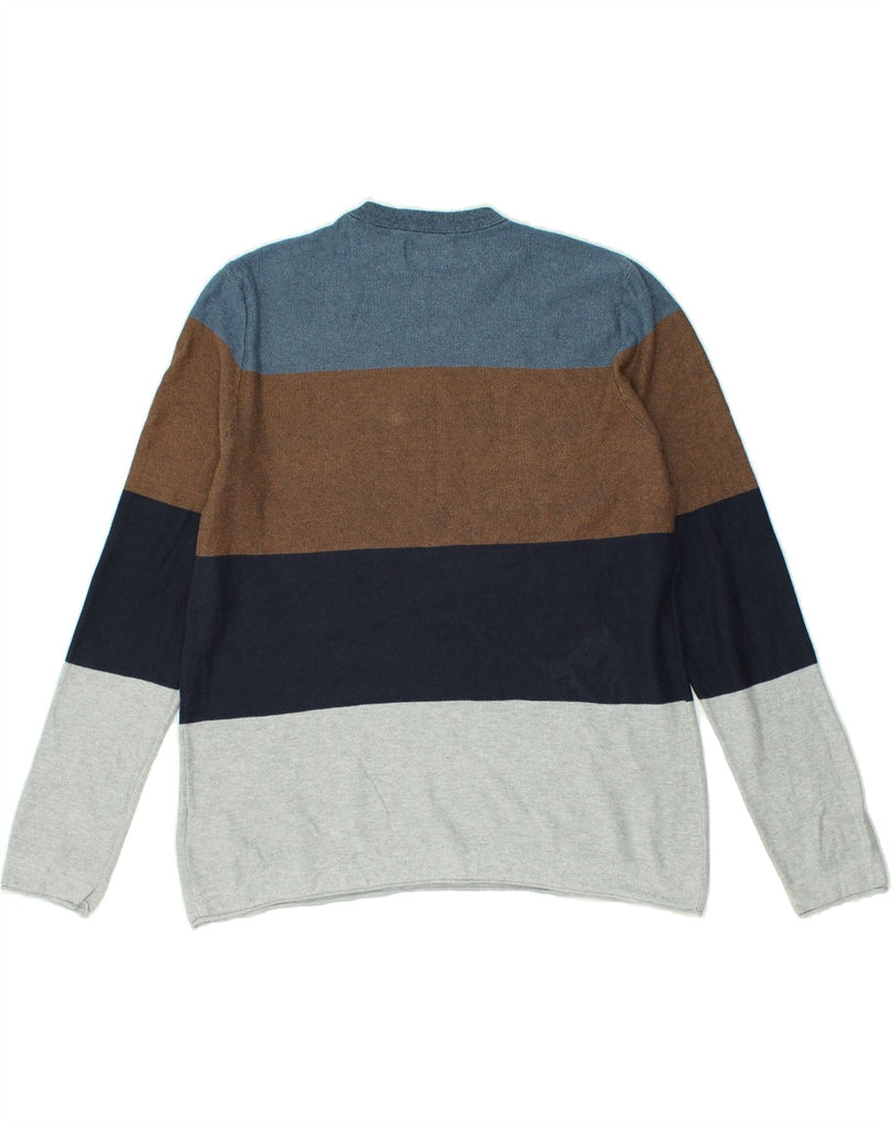 JACK & JONES Mens Crew Neck Jumper Sweater 2XL Multicoloured Striped | Vintage Jack & Jones | Thrift | Second-Hand Jack & Jones | Used Clothing | Messina Hembry 