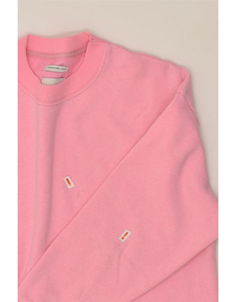 AMERICAN EAGLE Womens Sweatshirt Jumper UK 6 XS Pink Cotton | Vintage American Eagle | Thrift | Second-Hand American Eagle | Used Clothing | Messina Hembry 