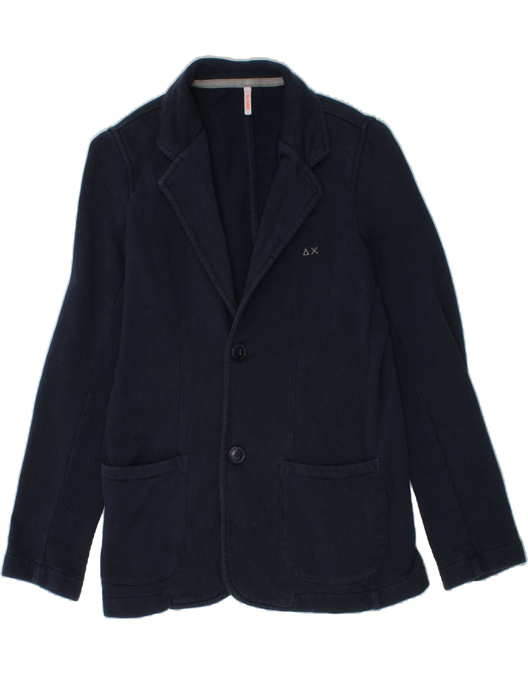 SUN68 Boys 2 Button Blazer Jacket 9-10 Years Navy Blue Cotton Vintage Sun68 and Second-Hand Sun68 from Messina Hembry 