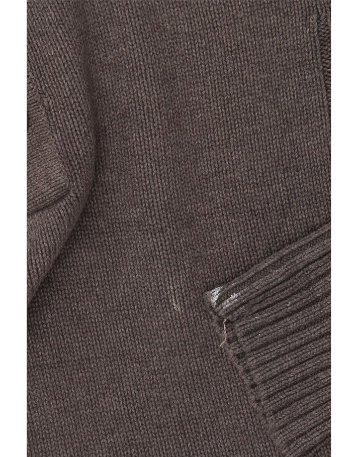 Marks & Spencer Mens Blue Harbour Button Neck Jumper Sweater Small Grey