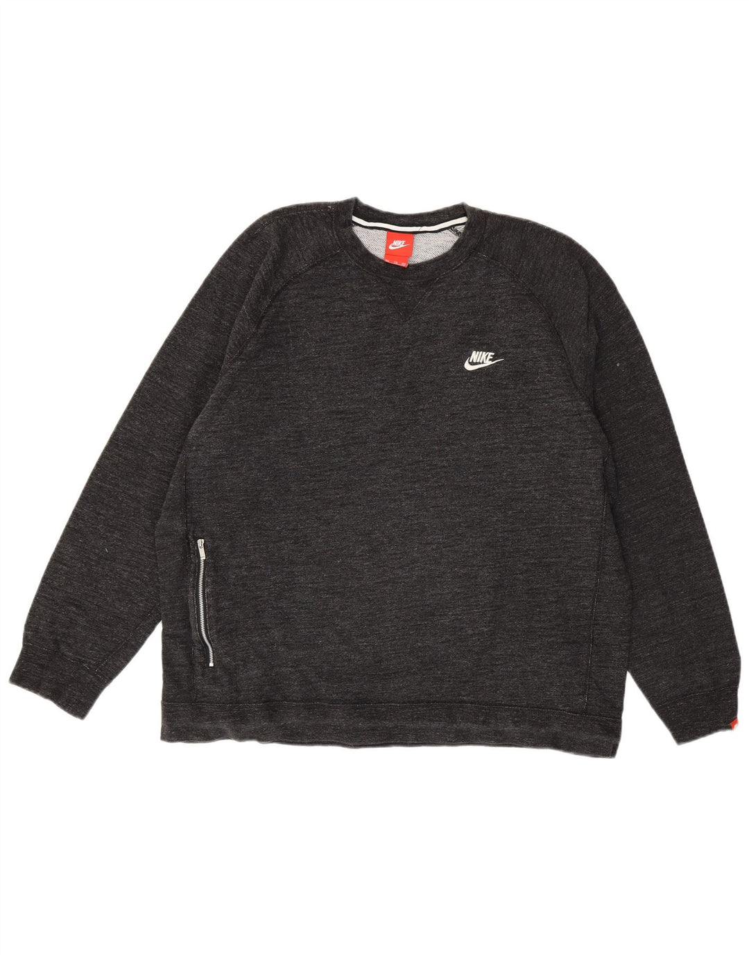 Nike Mens Sweatshirt Jumper 2XL Grey Flecked Cotton