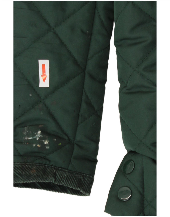 Pierre Cardin Mens Quilted Jacket UK 38 Medium Green Polyester