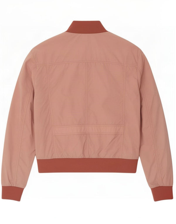 Geospirit Mens Bomber Jacket UK 38 Medium Pink Colourblock
