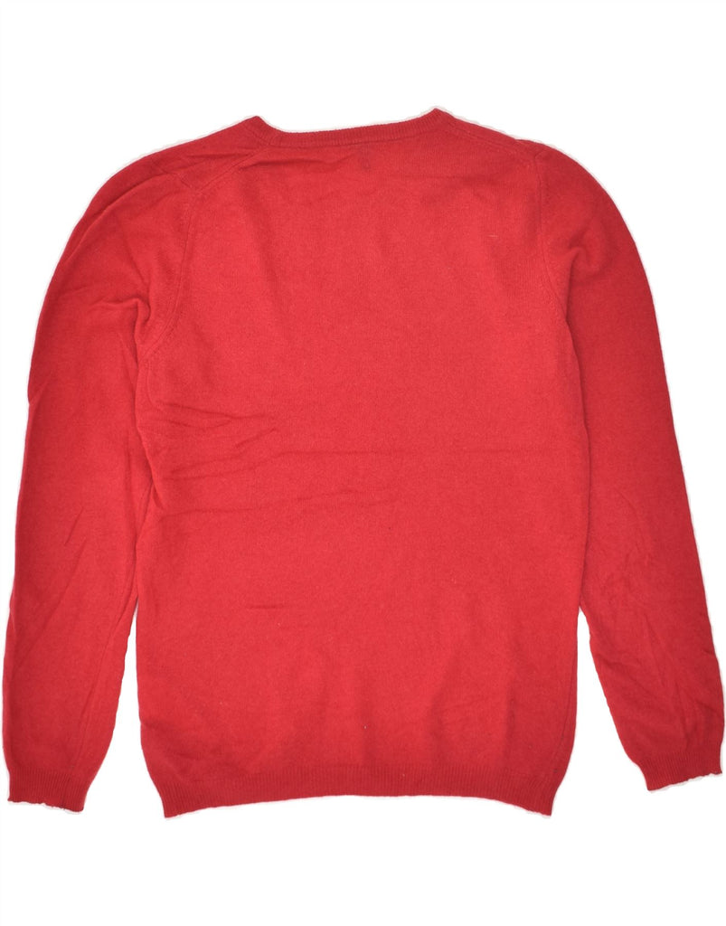 BENETTON Womens Crew Neck Jumper Sweater UK 12 Medium Red Wool | Vintage Benetton | Thrift | Second-Hand Benetton | Used Clothing | Messina Hembry 