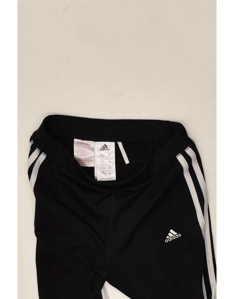 ADIDAS Boys Tracksuit Trousers 11-12 Years Black Polyester | Vintage Adidas | Thrift | Second-Hand Adidas | Used Clothing | Messina Hembry 