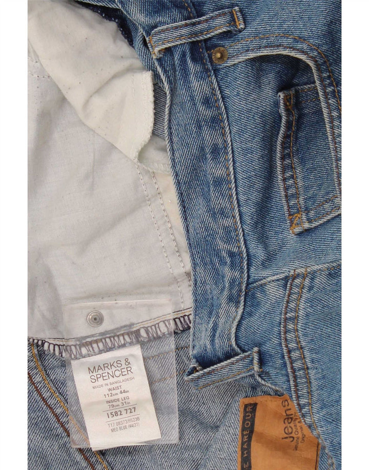 Marks & Spencer Mens Straight Jeans W44 L31 Blue Cotton