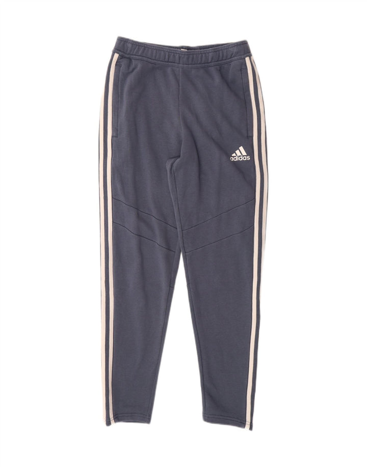 ADIDAS Womens Tracksuit Trousers UK 10 Small Blue Cotton