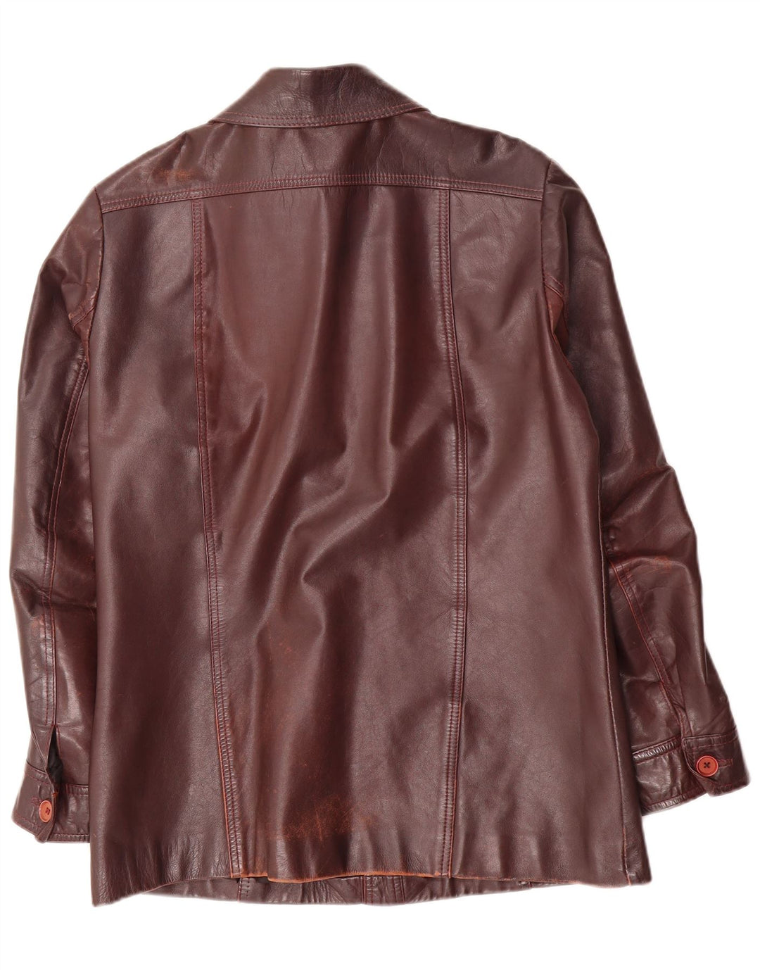 Vintage Mens Leather Jacket UK 38 Medium Maroon