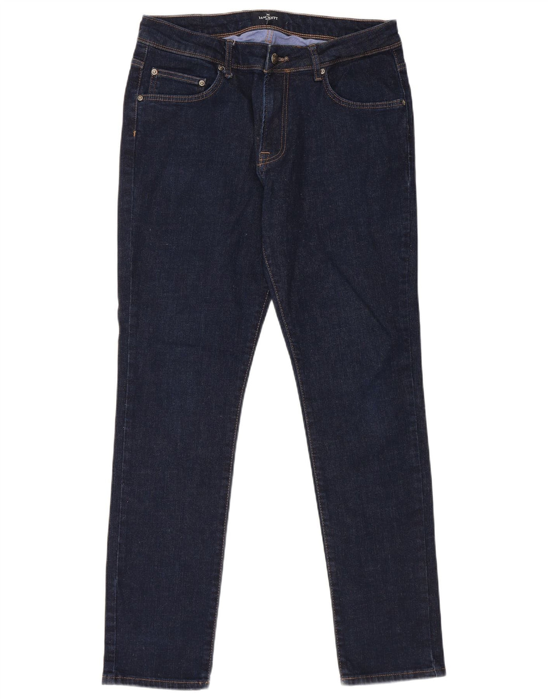 Hackett Mens Slim Jeans W34 L31 Navy Blue Cotton