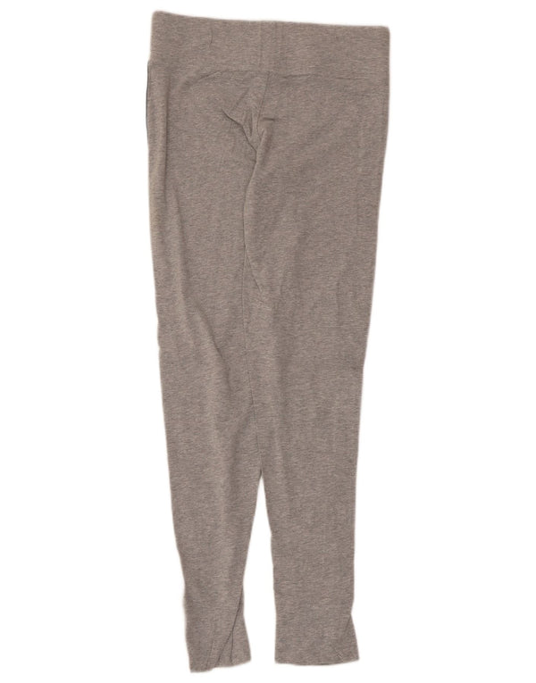 Tommy Hilfiger Womens Graphic Leggings UK 12 Medium Grey Colourblock Cotton