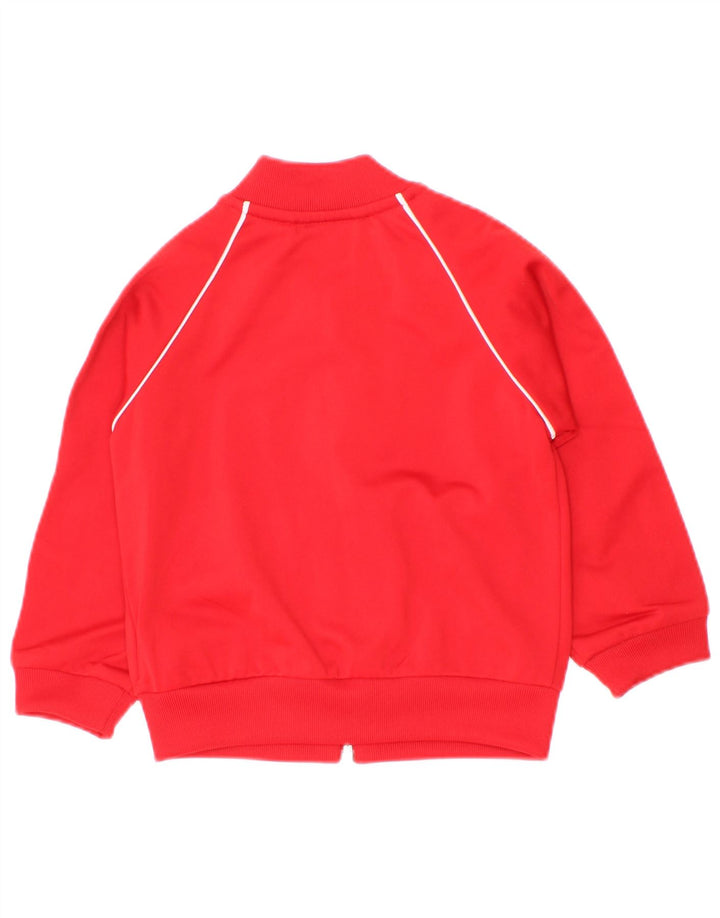 Adidas Baby Boys Tracksuit Top Jacket 6-9 Months Red Polyester