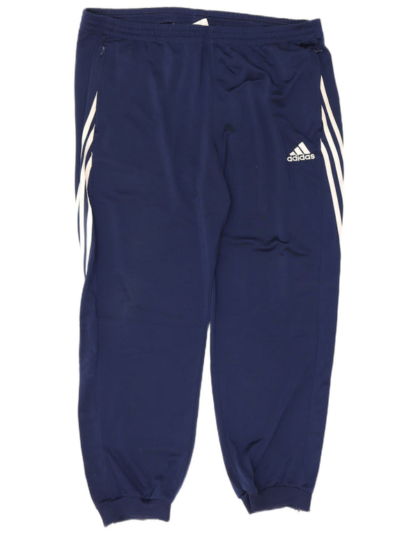 Adidas Mens Tracksuit Trousers Joggers 2XL  Navy Blue Polyester