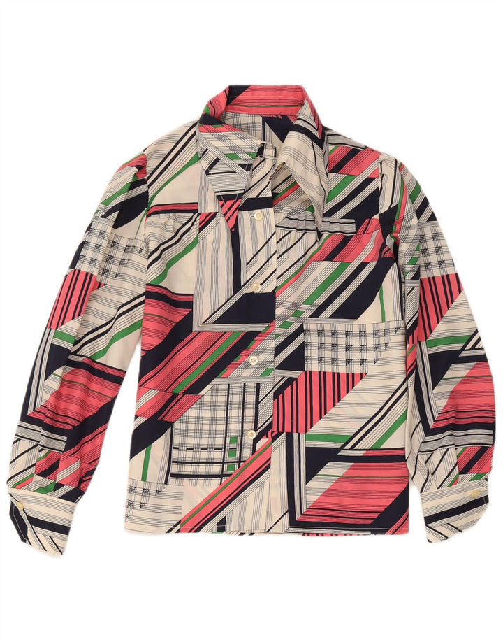 Vintage Womens Shirt UK 12 Medium Multicoloured Patchwork