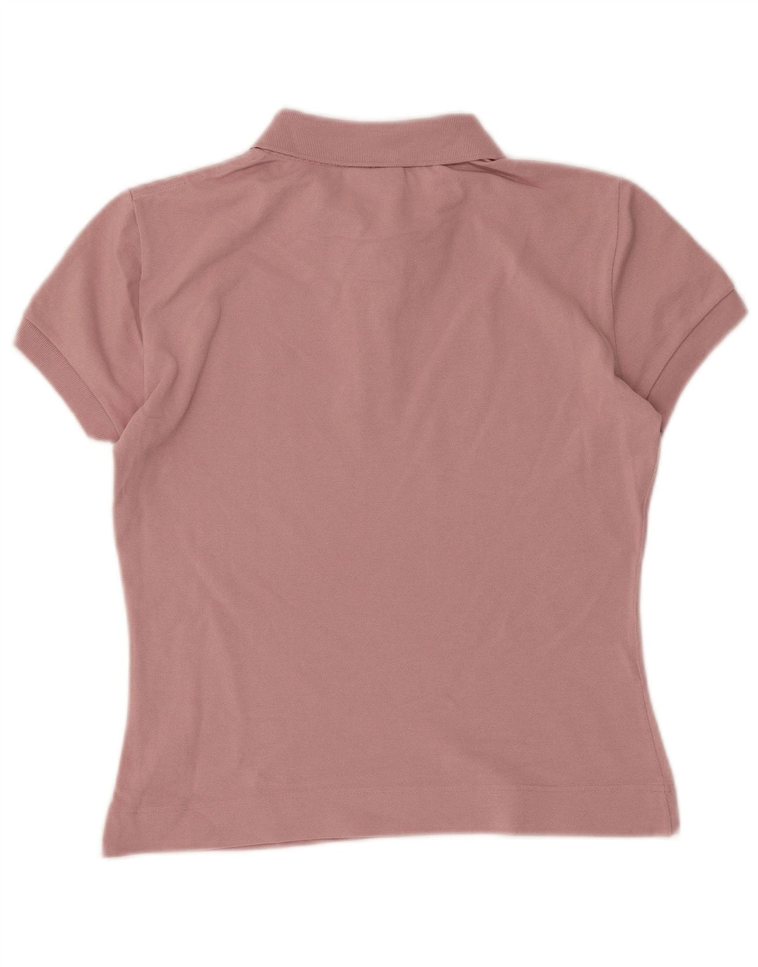 Lacoste Womens Crop Polo Shirt Size 40 Medium Pink Cotton