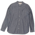 Penguin Mens Shirt Large Navy Blue Flecked Cotton