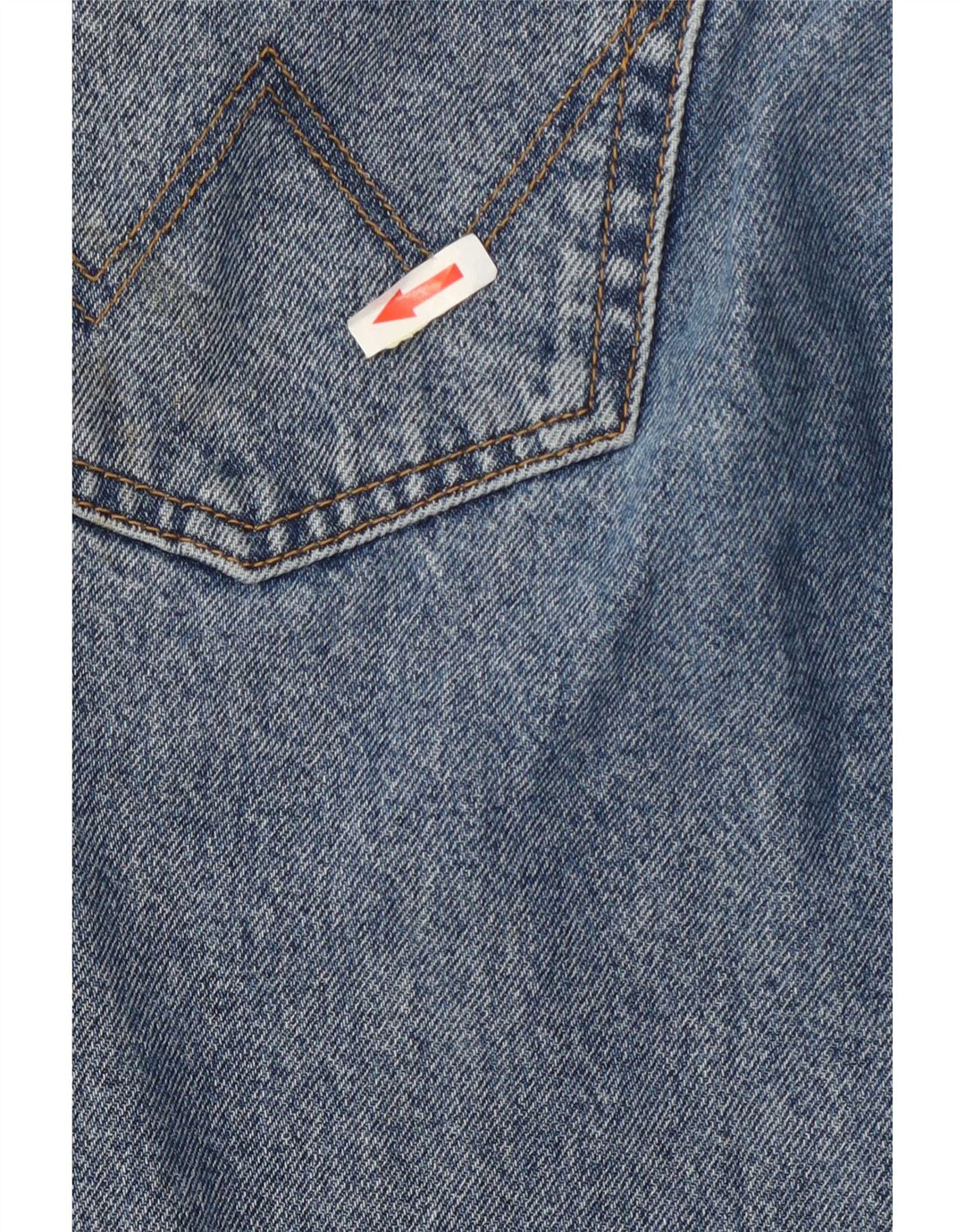Wrangler Mens Regular Fit Straight Jeans W34 L32 Blue Cotton