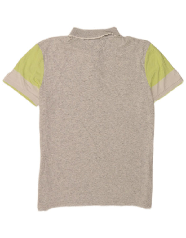 Hugo Boss Mens Regular Fit Polo Shirt Large Grey Colourblock Cotton