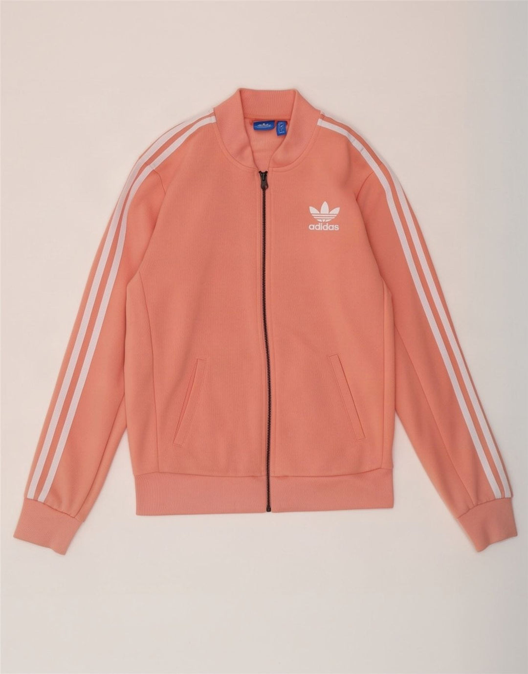 Adidas Womens Graphic Oversized Tracksuit Top Jacket UK 8 Small Pink