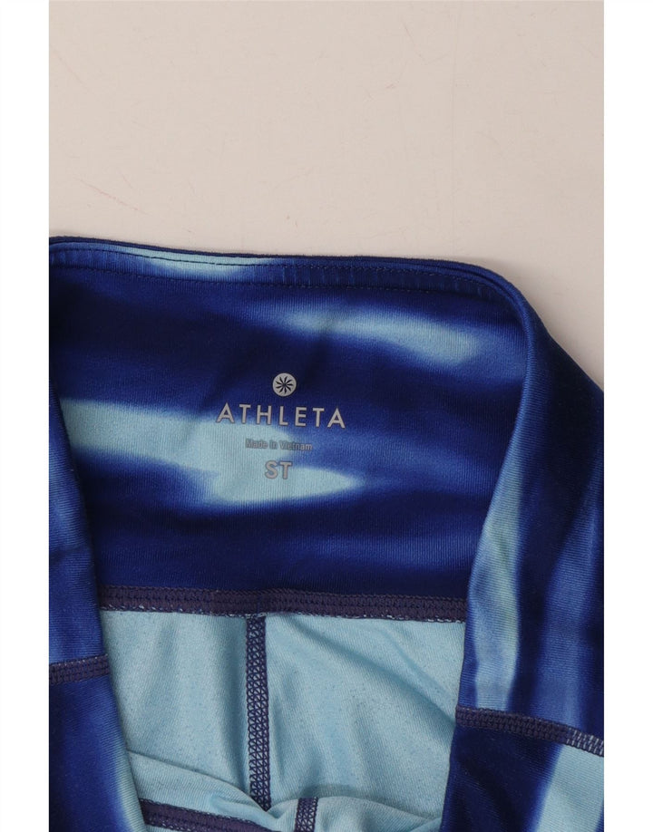 ATHLETA Womens Leggings UK 10 Small  Blue Tie Dye Polyester Vintage Athleta and Second-Hand Athleta from Messina Hembry 