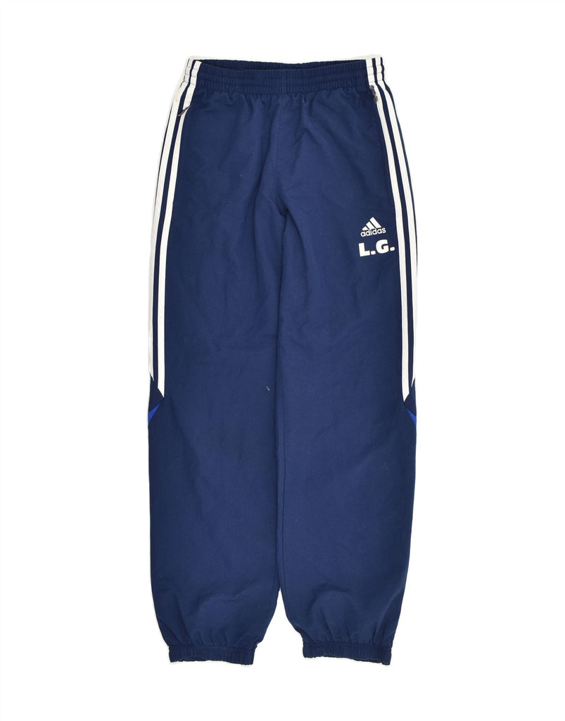 ADIDAS Boys Tracksuit Trousers Joggers 13-14 Years Navy Blue Polyester | Vintage Adidas | Thrift | Second-Hand Adidas | Used Clothing | Messina Hembry 