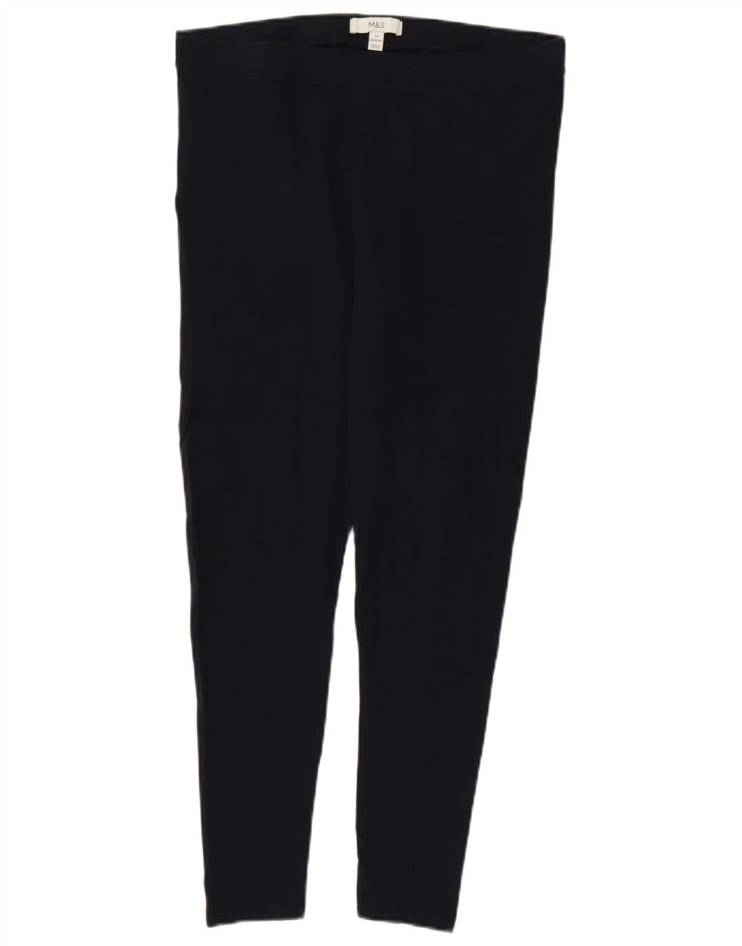 Marks & Spencer Womens Leggings UK 14 Large  Navy Blue Cotton